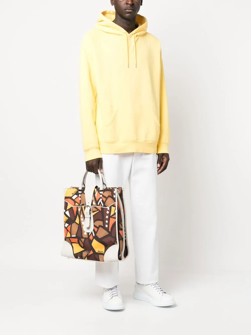 Moschino Shopper met abstract patroon - Bruin