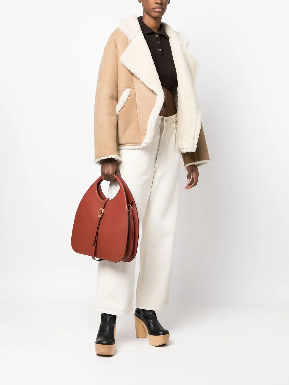 Coccinelle Cosima leren tas - Rood