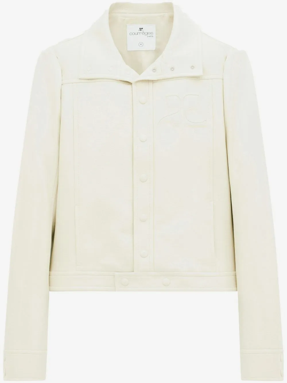 Courrèges Hemdjacke mit Logo-Patch | Weiß | Image 1