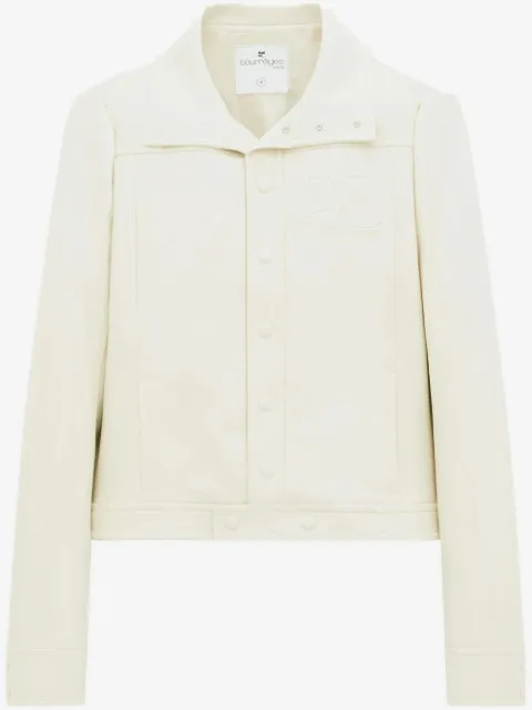 Courrèges chest logo-patch shirt jacket