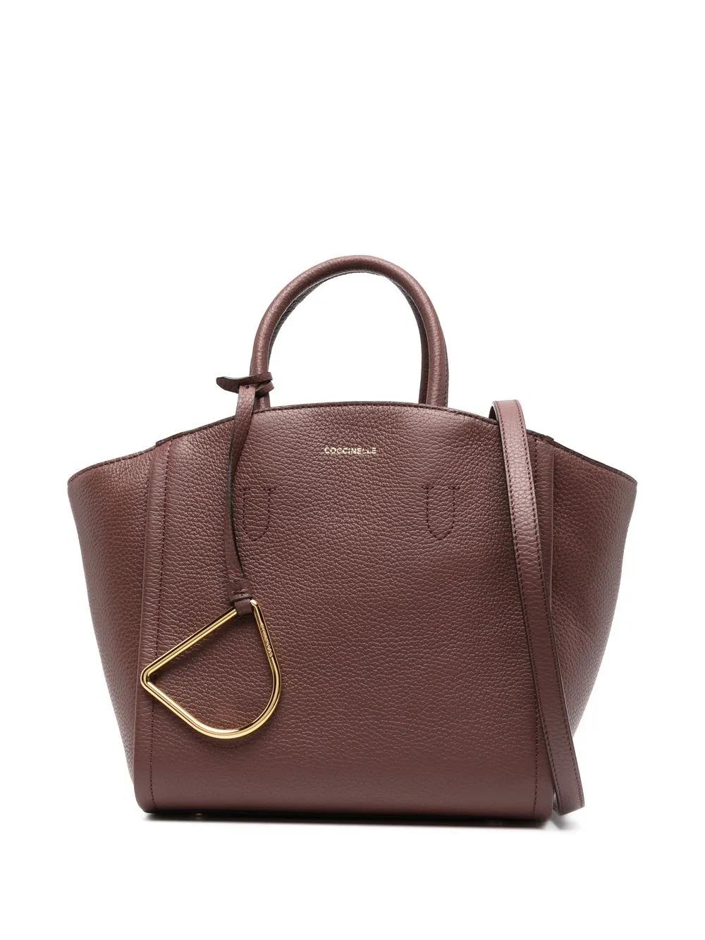 

Coccinelle logo-detail leather tote bag - Brown
