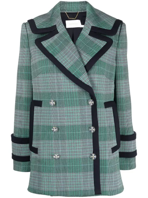 ZIMMERMANN check-pattern double-breasted jacket