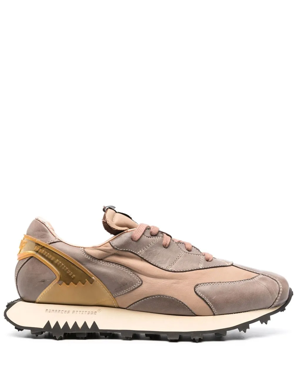 

RUN OF panelled-design sneakers - Brown