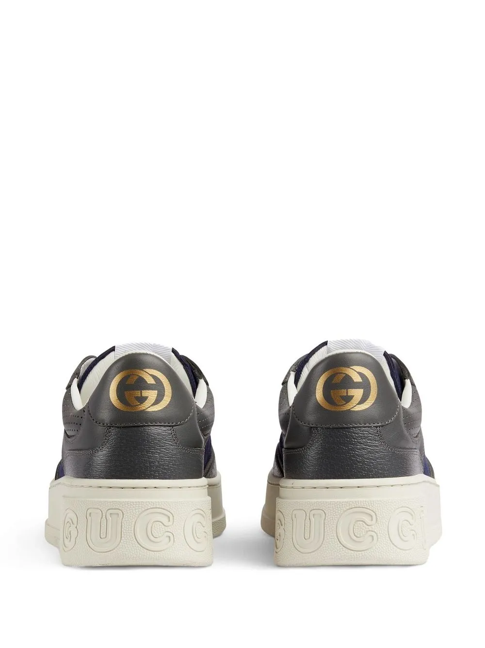 Gucci Interlocking G Leather Sneakers In Black