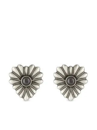 Gucci Women s Interlocking Heart Sterling Silver Earrings