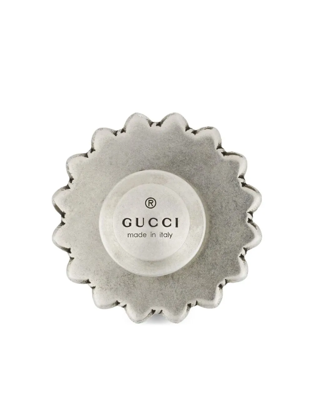 Gucci Broche met GG-logo - Zilver