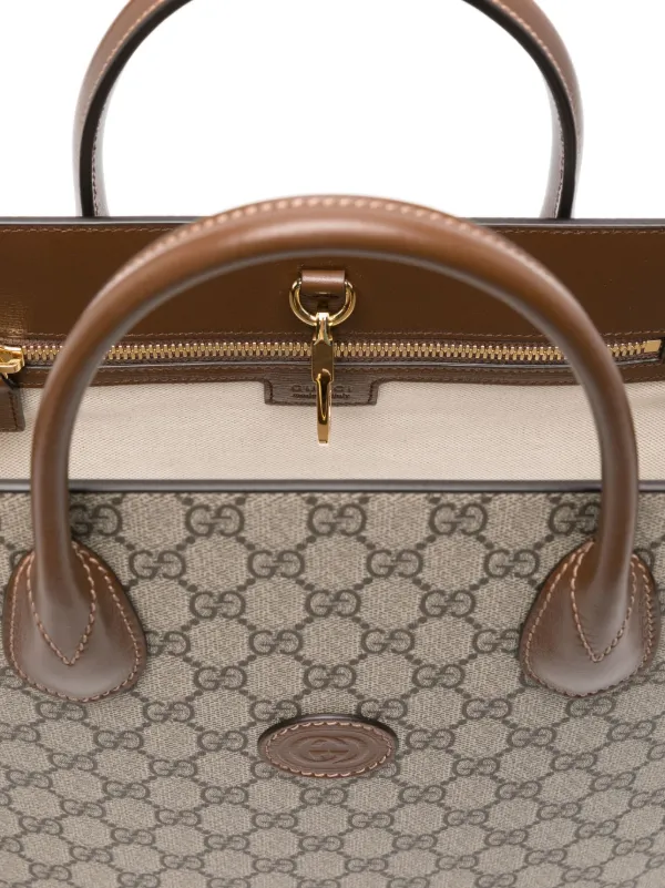 Gucci インターロッキングG トートバッグ | ブラウン | FARFETCH JP