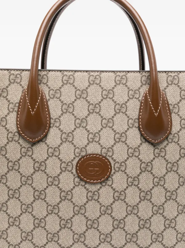 Gucci インターロッキングG トートバッグ | ブラウン | FARFETCH JP