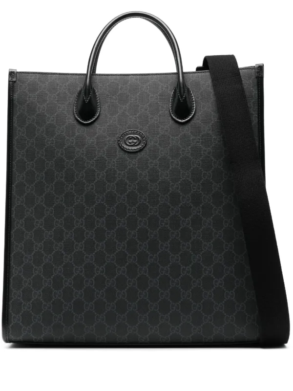 Gucci black leather tote new arrivals