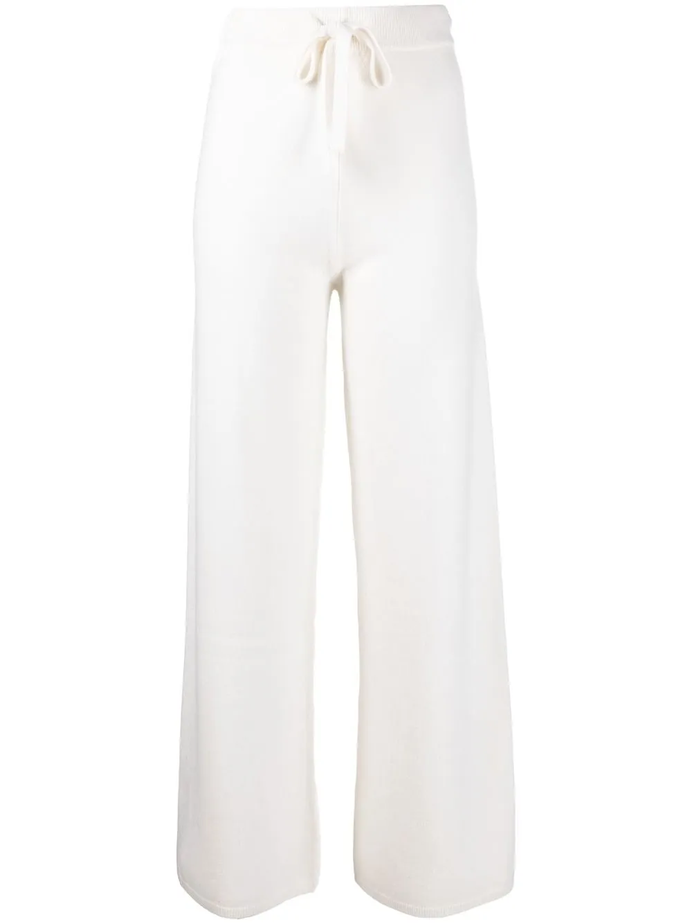 

Federica Tosi drawstring-waist fine-knit trousers - White