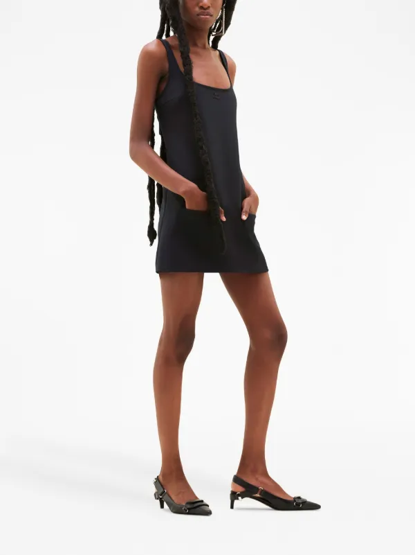 Courrges Trapeze Mini Dress | Black | FARFETCH BH