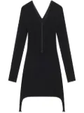 Courrèges ribbed-knit zip-up dress - Black