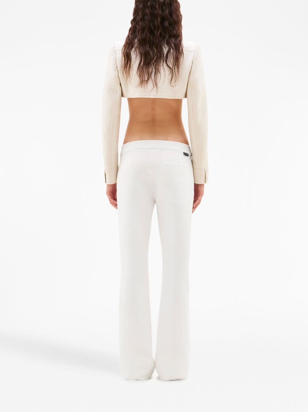 Shop Courrèges Zippé Twill Pants In White