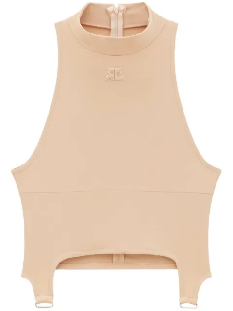 Courrèges logo patch crop top