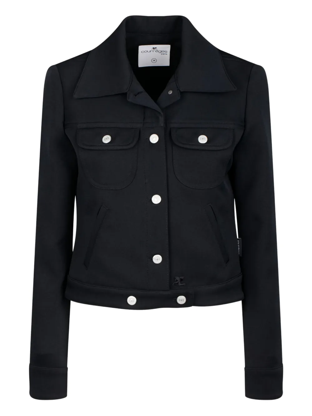 【送料&関税込】CourrA¨ges Black Twill Jacket Courrèges Twill Trucker Jacket | Black | FARFETCH JO