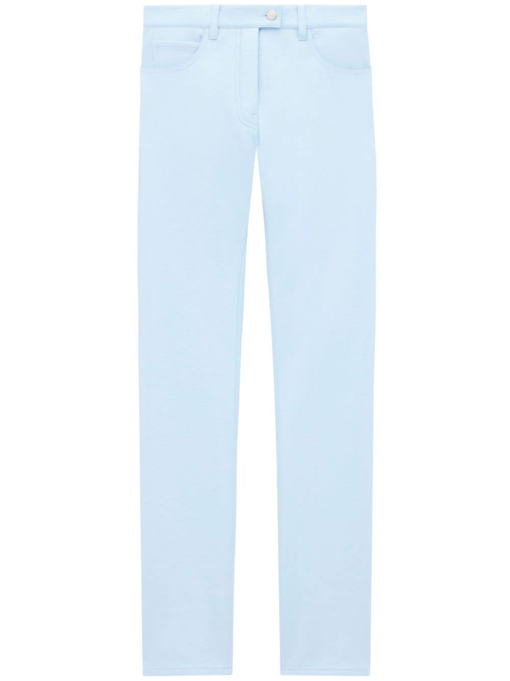 Courrèges Vinyl Five-pocket Trousers In 7005 Sky