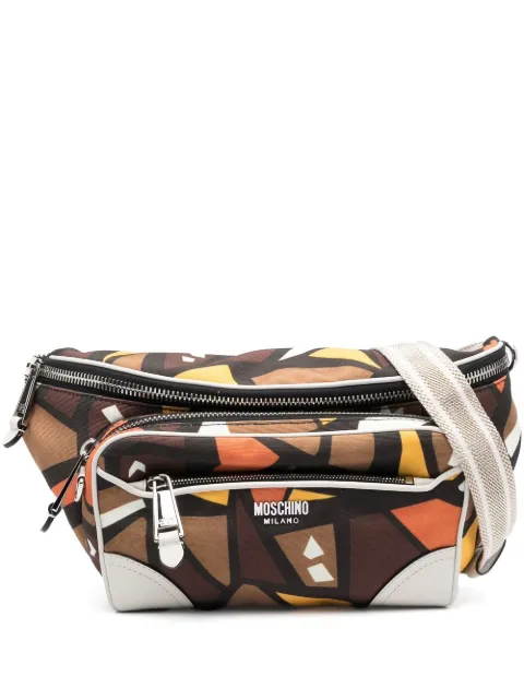Moschino cangurera con estampado abstracto