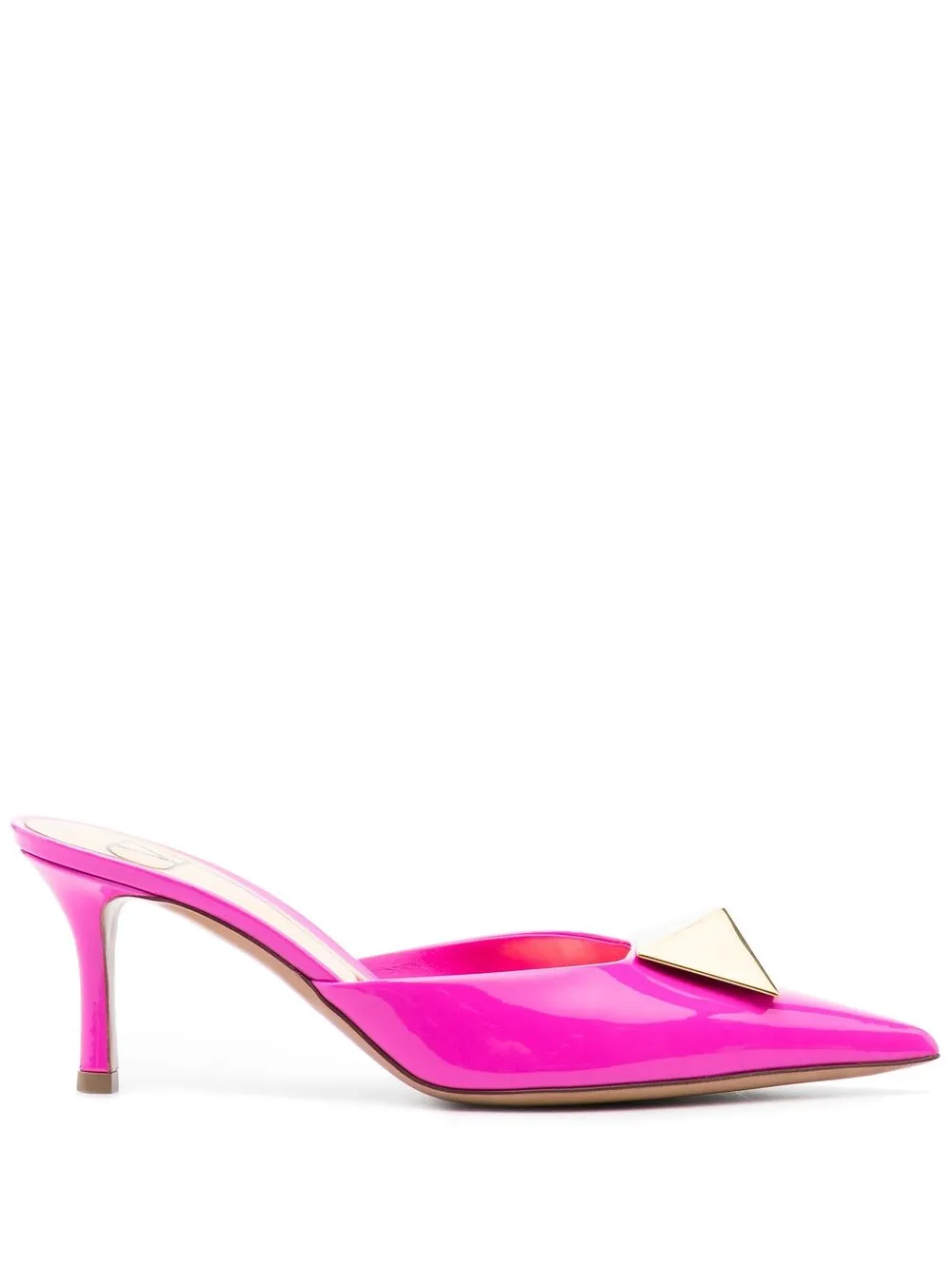 

Valentino Garavani One Stud 70mm leather mules - Pink