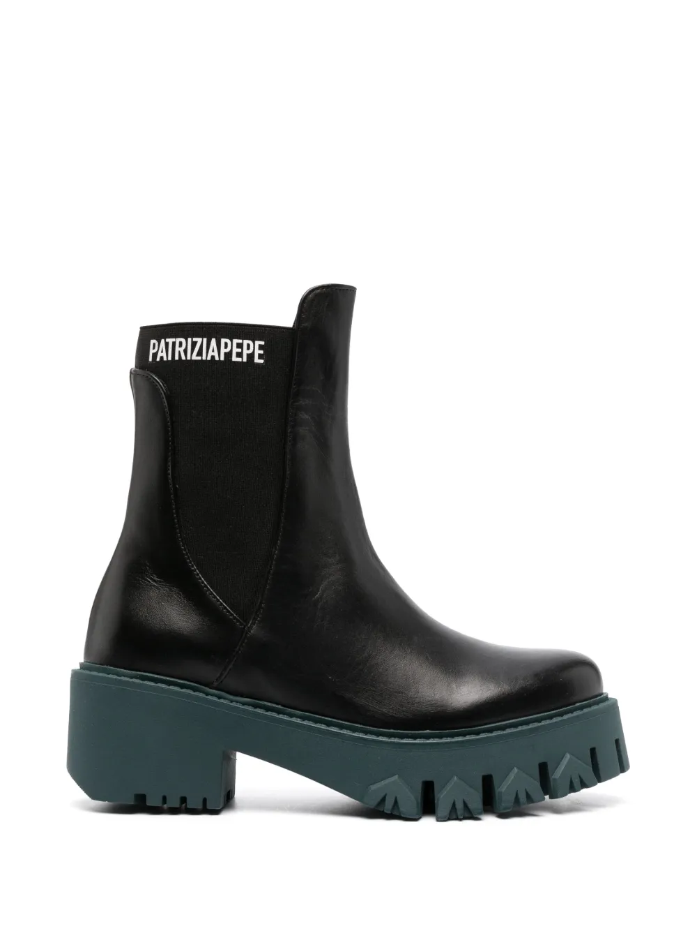 Patrizia Pepe Enkellaarzen met logoprint Zwart