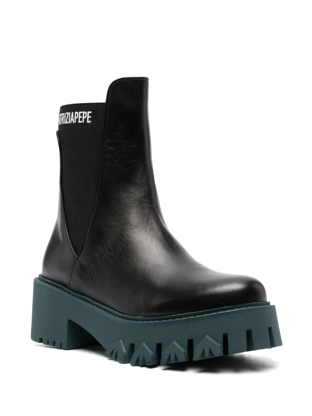 Patrizia Pepe Enkellaarzen met logoprint Zwart