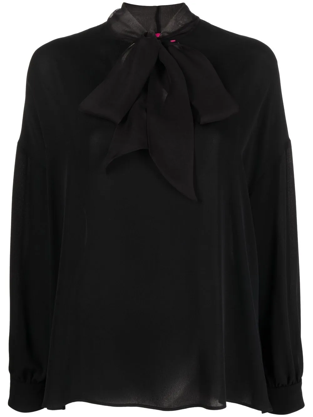 

Valentino scarf-detail silk blouse - Black