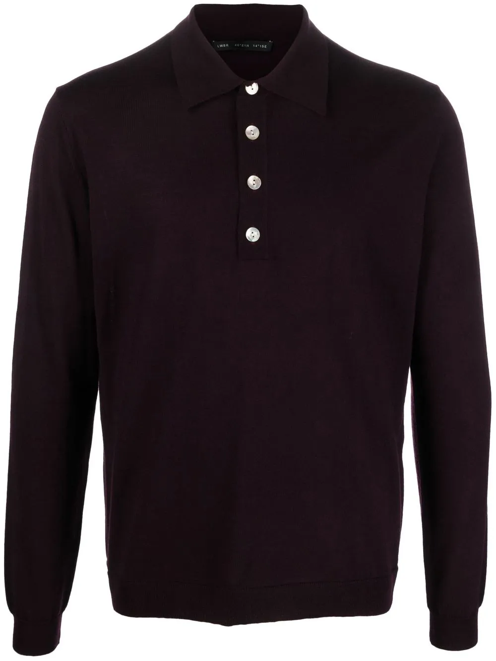 Low Brand Long-sleeve Knitted Polo Shirt In Blue