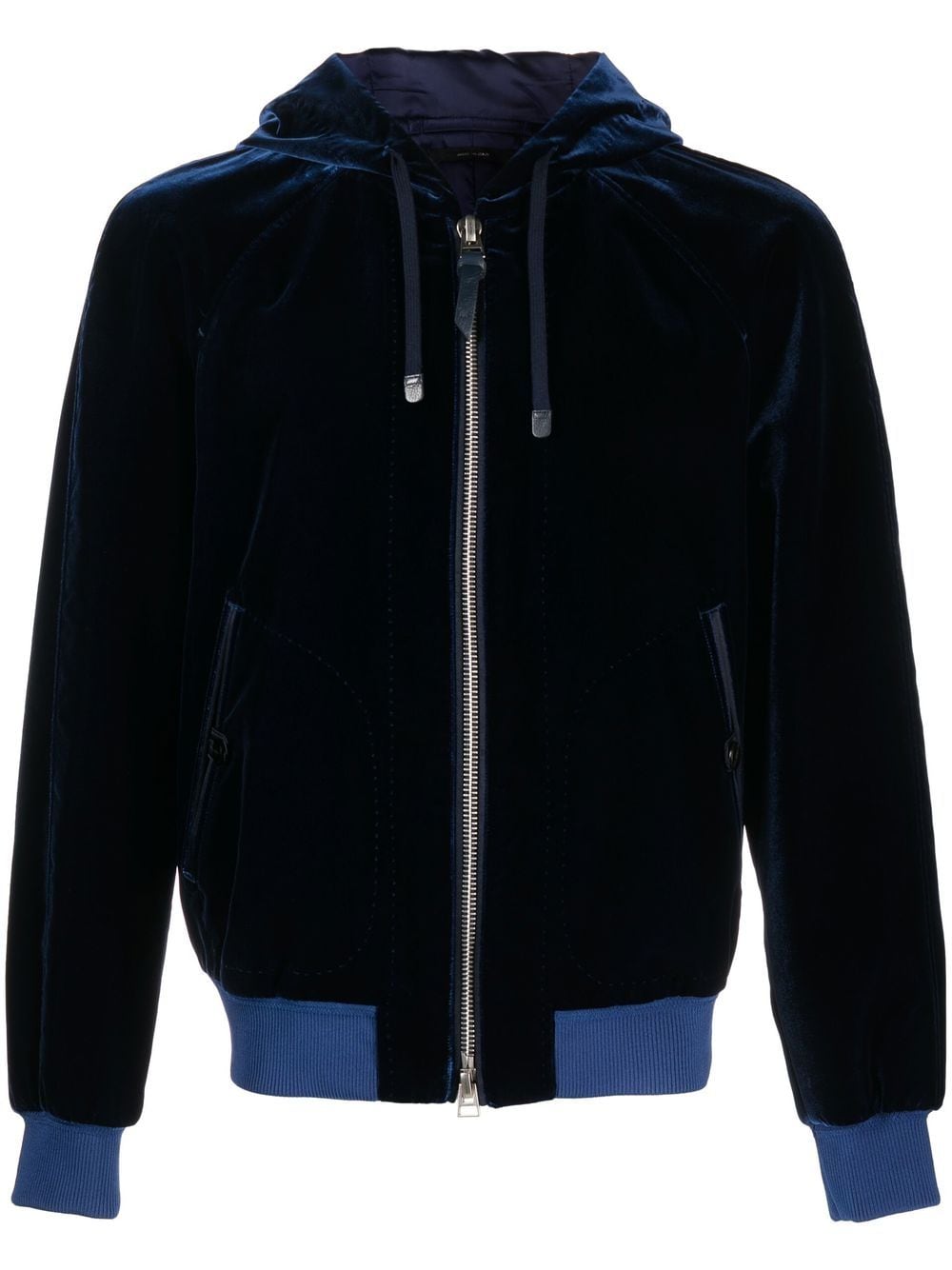 TOM FORD velvet-effect Hooded Jacket - Farfetch