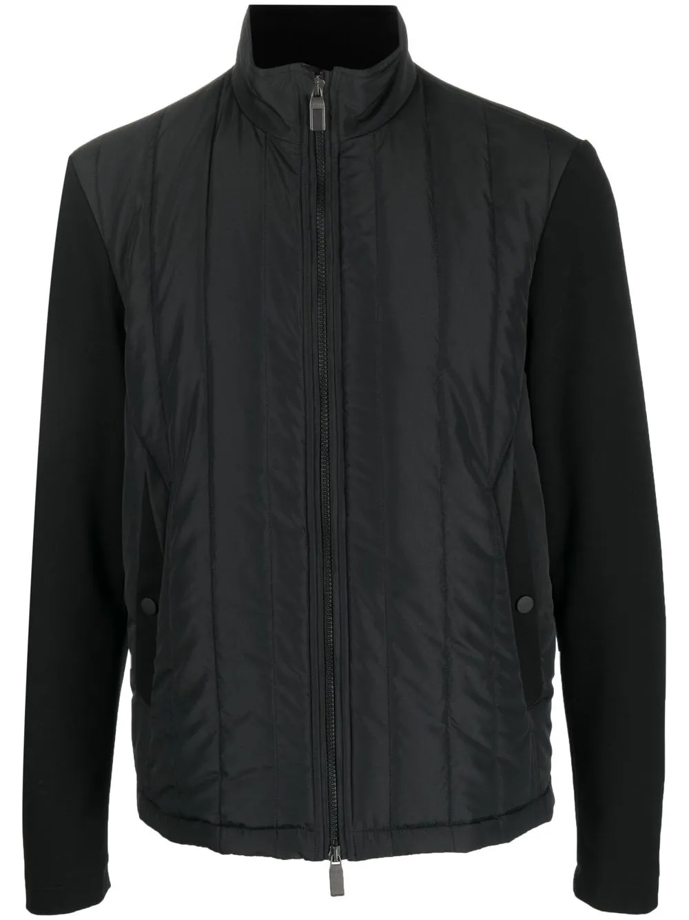 

Canali zip-up padded jacket - Black