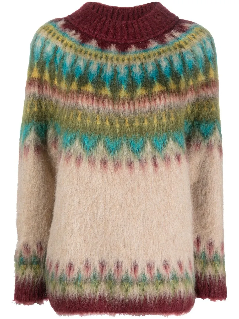 

Antonio Marras fair isle intarsia-knit jumper - Neutrals