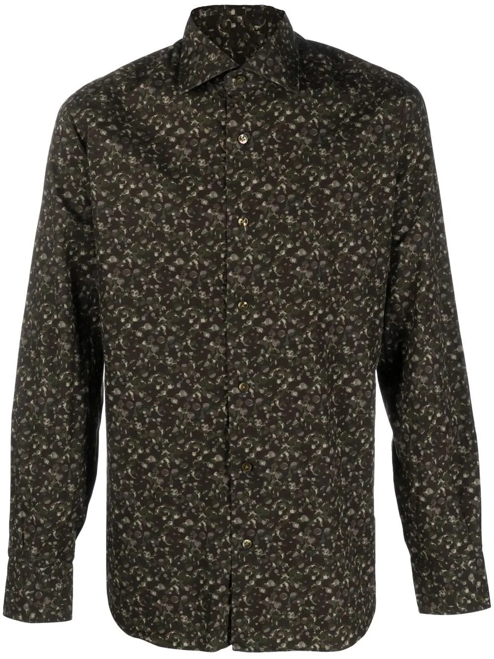 

Barba floral-print long-sleeve shirt - Green