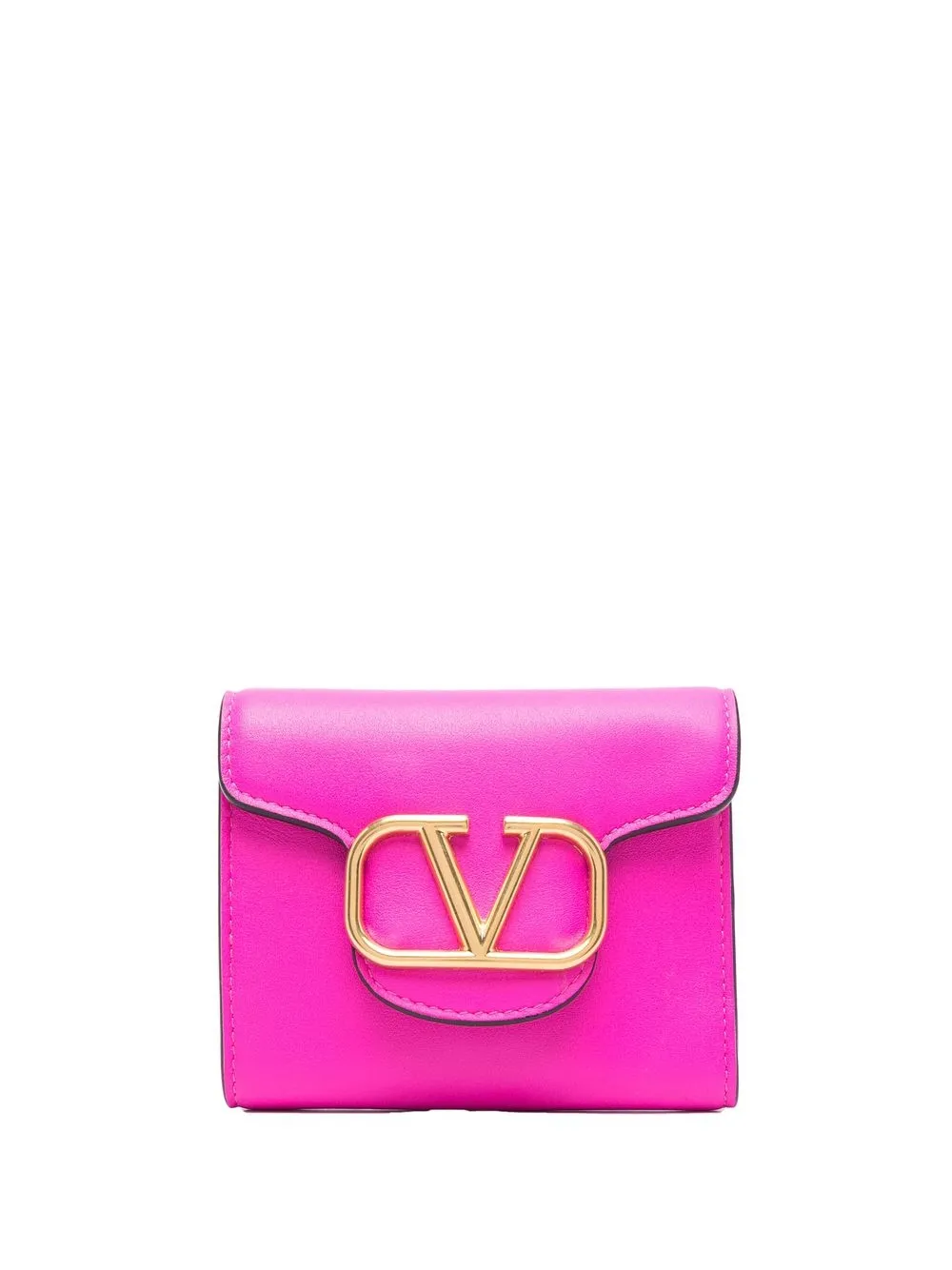 

Valentino Garavani VLogo leather wallet - Pink