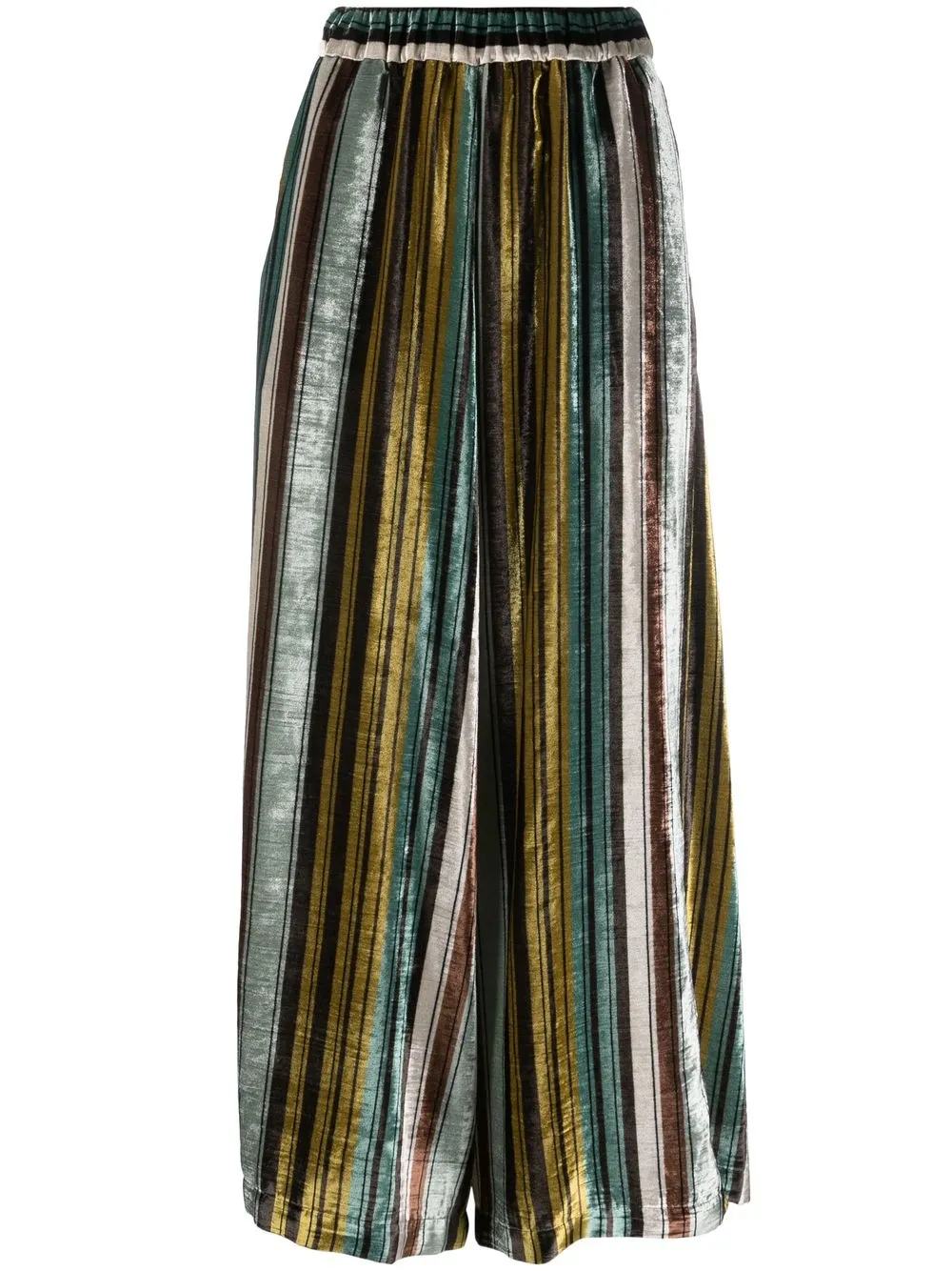 

Antonio Marras stripe-pattern palazzo pants - Green