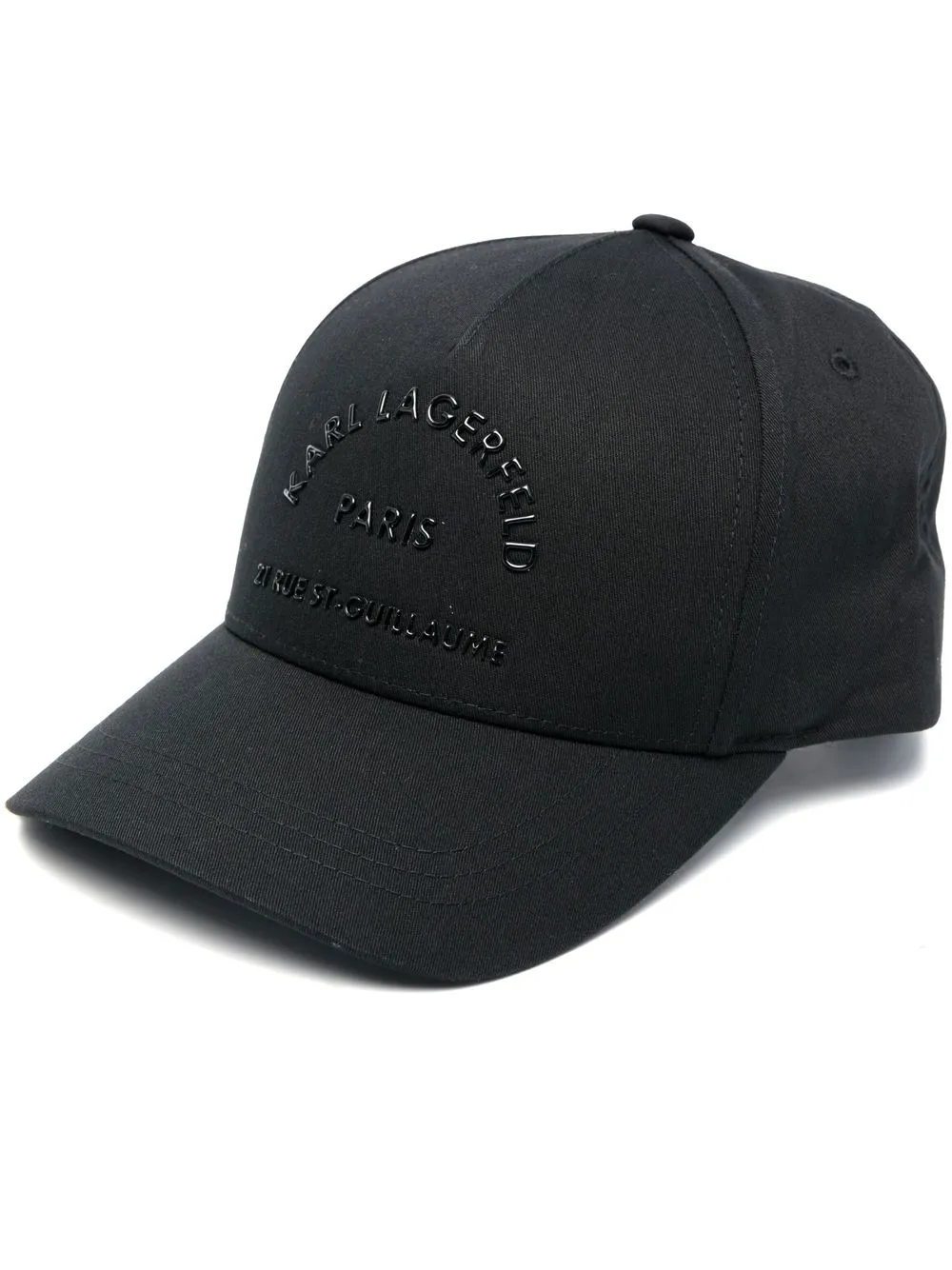 

Karl Lagerfeld logo-plaque cotton-blend cap - Black