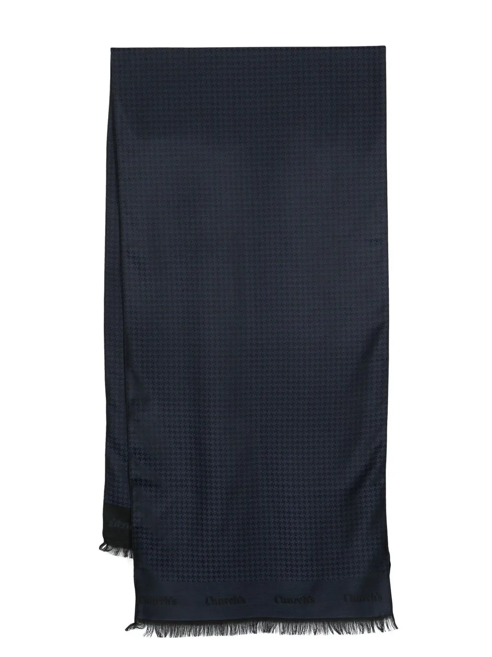 

Church's logo-embroidered edge scarf - Blue