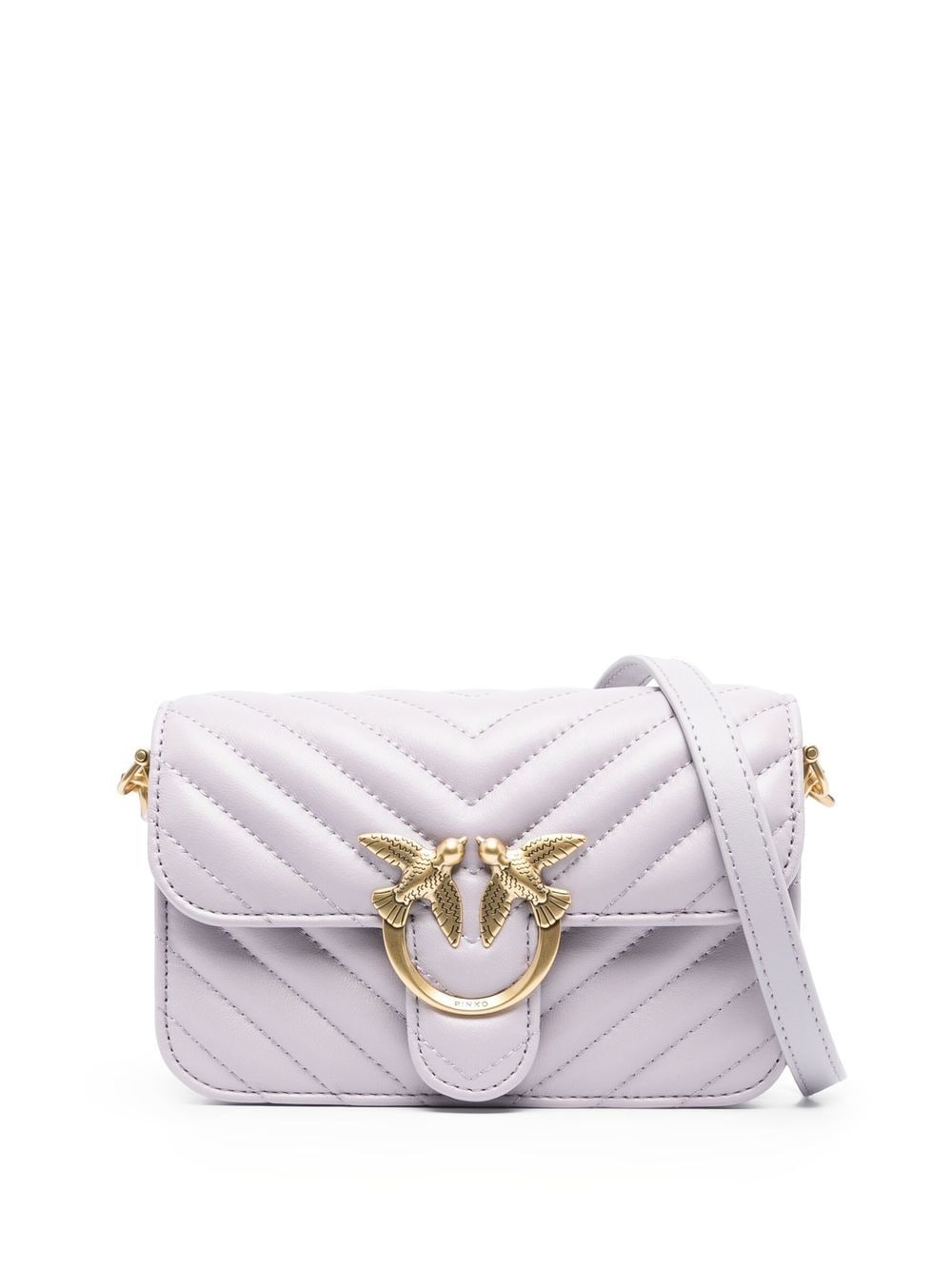 PINKO Mini Love Icon chevron-quilted Shoulder Bag - Farfetch