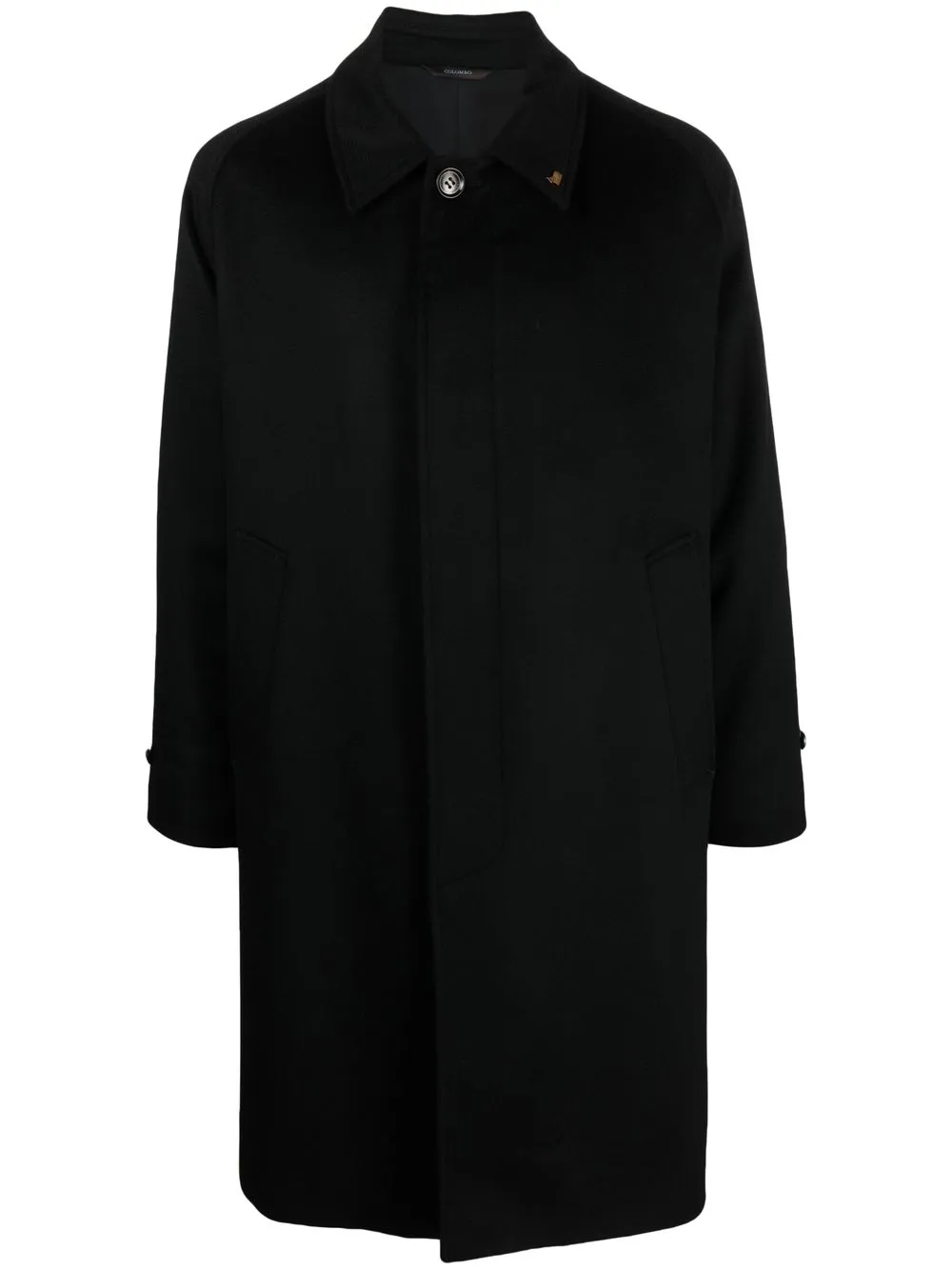 

Colombo single-breasted mid-length coat - Black