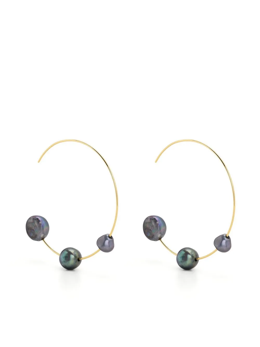 

Cult Gaia Nubia pearl-detail hoop earring - Gold