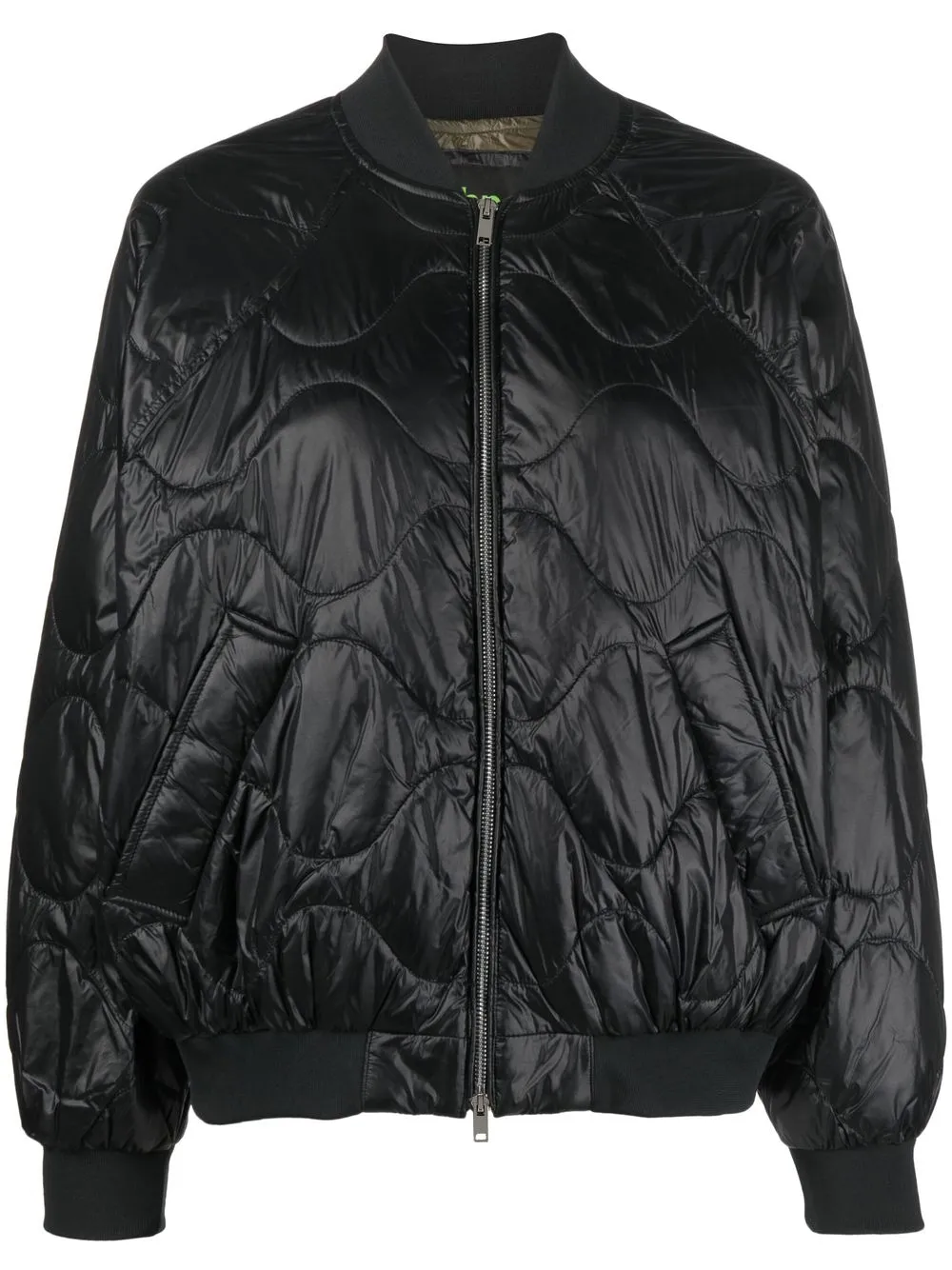 

Bpd zip-up quilted bomber jacket - Black