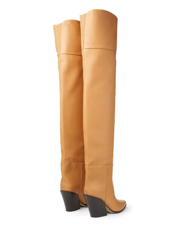 Orange over clearance the knee boots