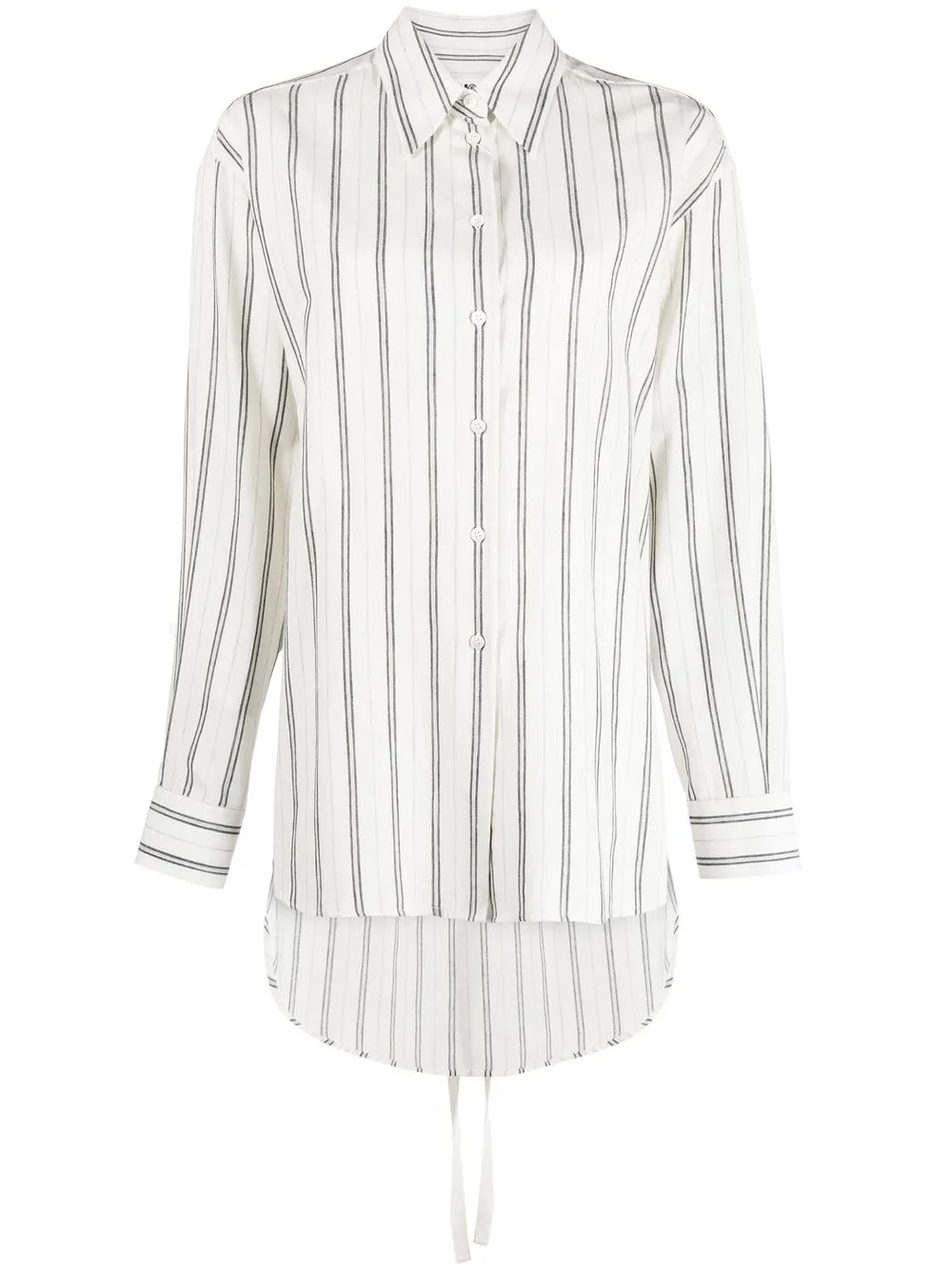 

MM6 Maison Margiela tie-waist longline shirt - White