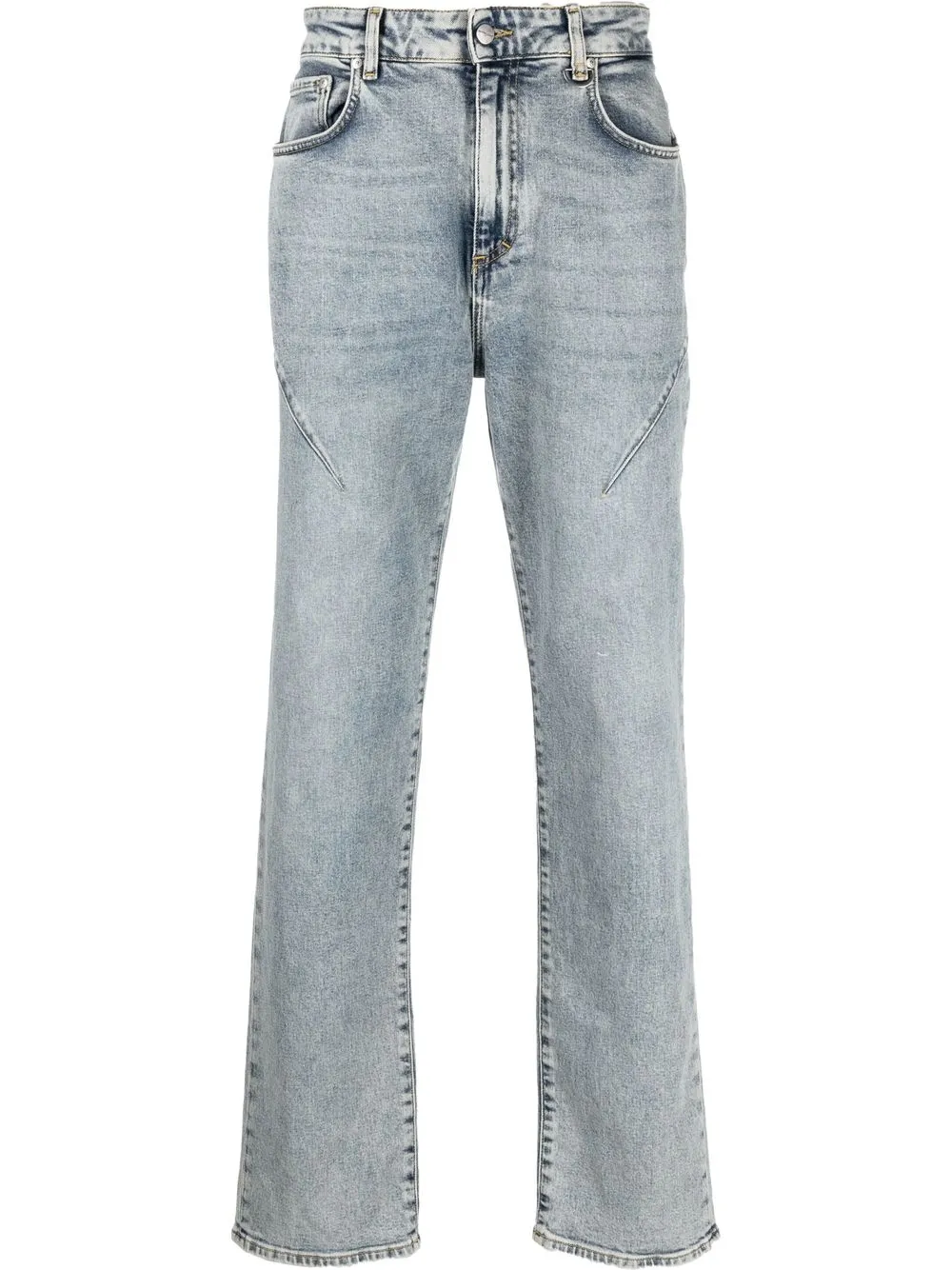 

Represent acid-wash straight-leg jeans - Blue