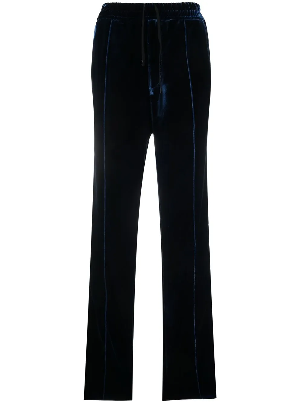 

TOM FORD pantalones con efecto de terciopelo y cordones - Azul