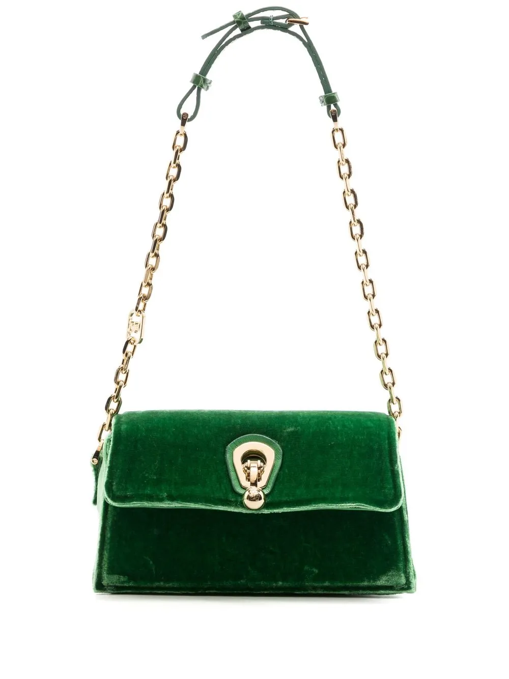 

Ermanno Scervino La 54 velvet mini bag - Green