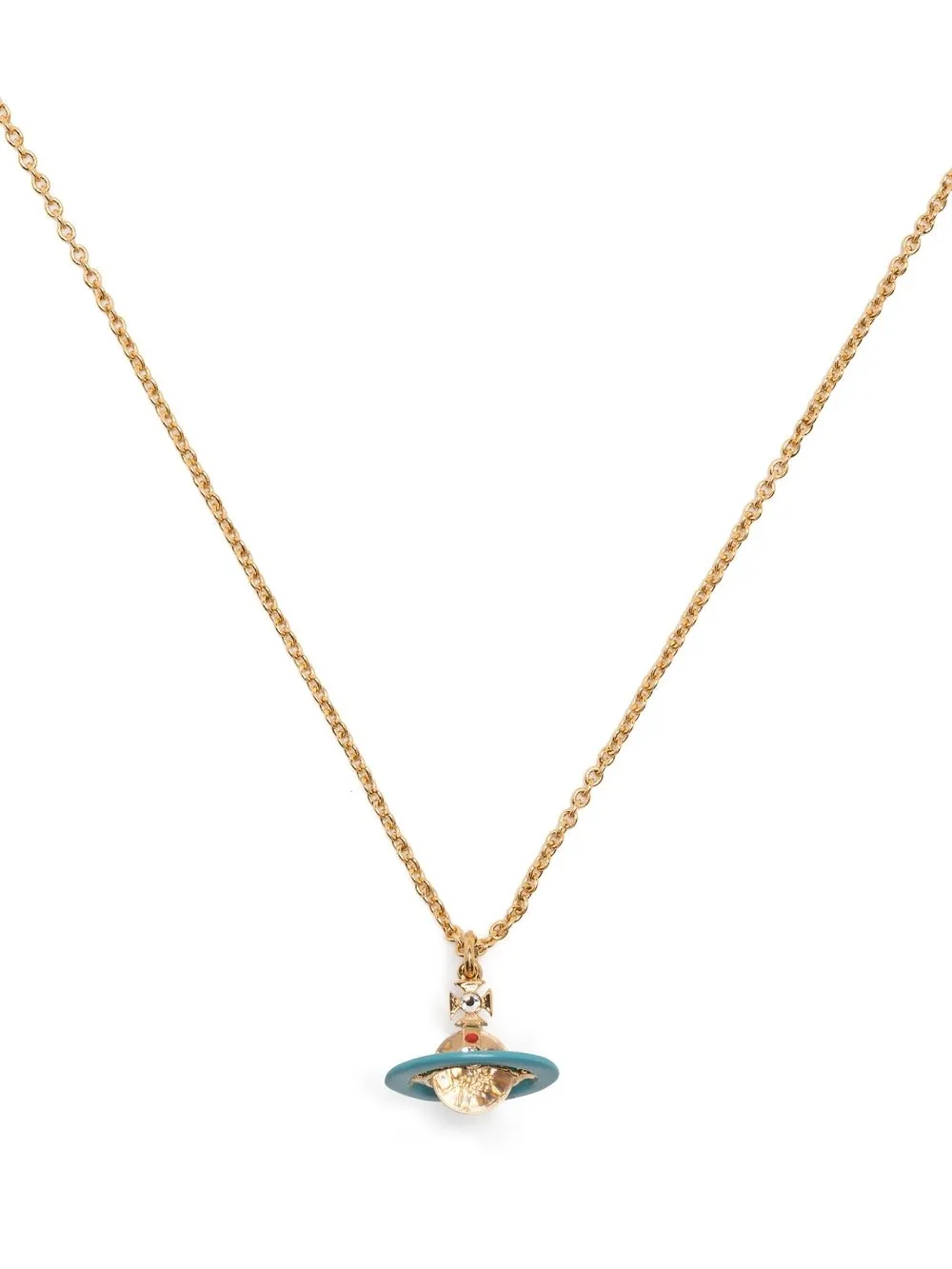 

Vivienne Westwood Orb-pendant chain-link necklace - Blue