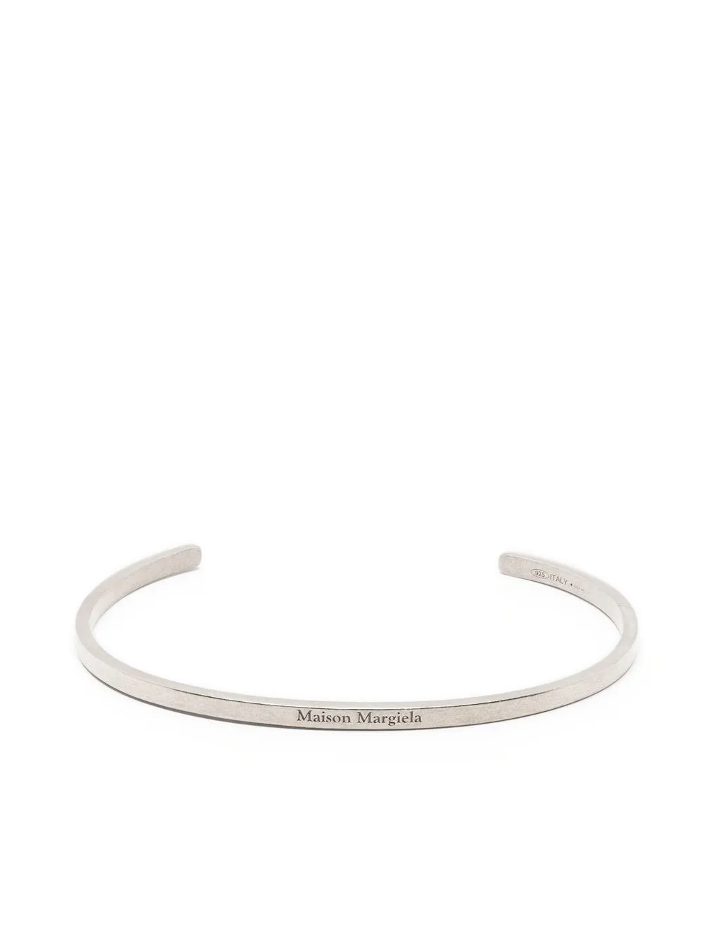 

Maison Margiela thin logo-engraved bangle - Silver