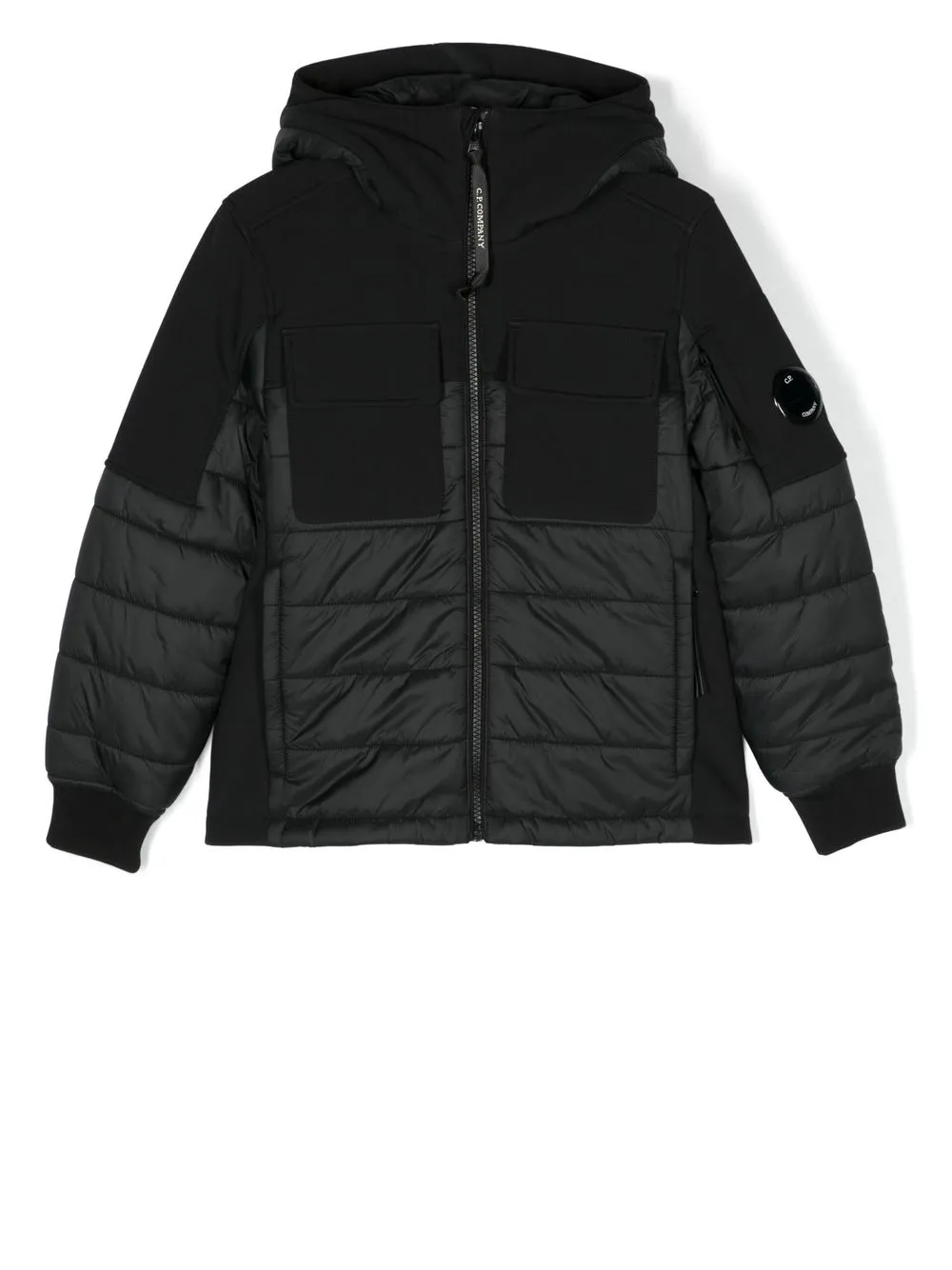 

C.P. Company Kids patchwork padded jacket - Black