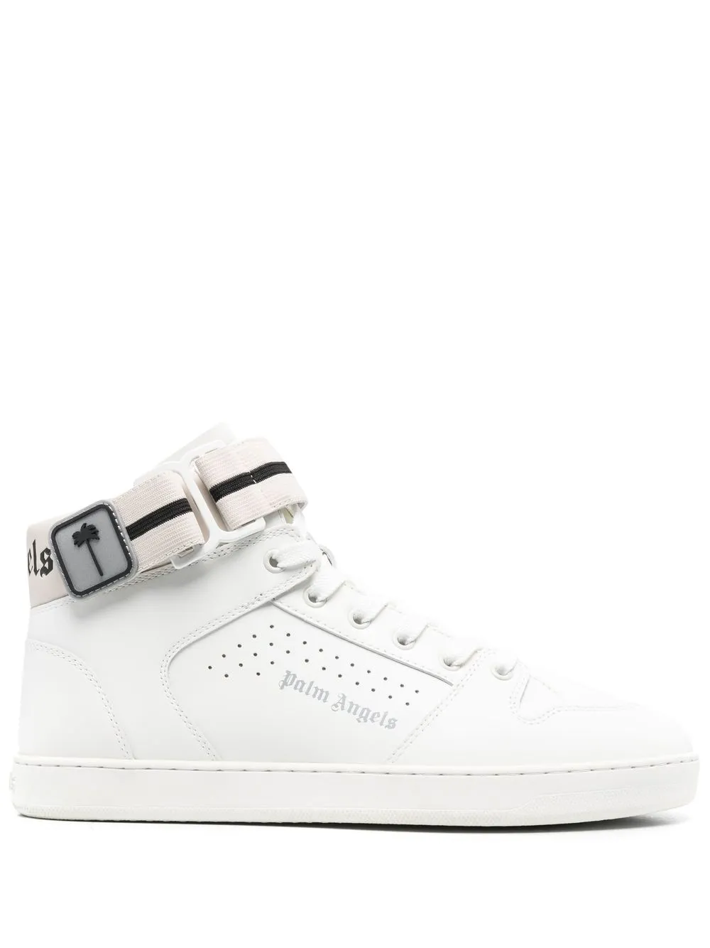 

Palm Angels logo-patch high-top sneakers - White