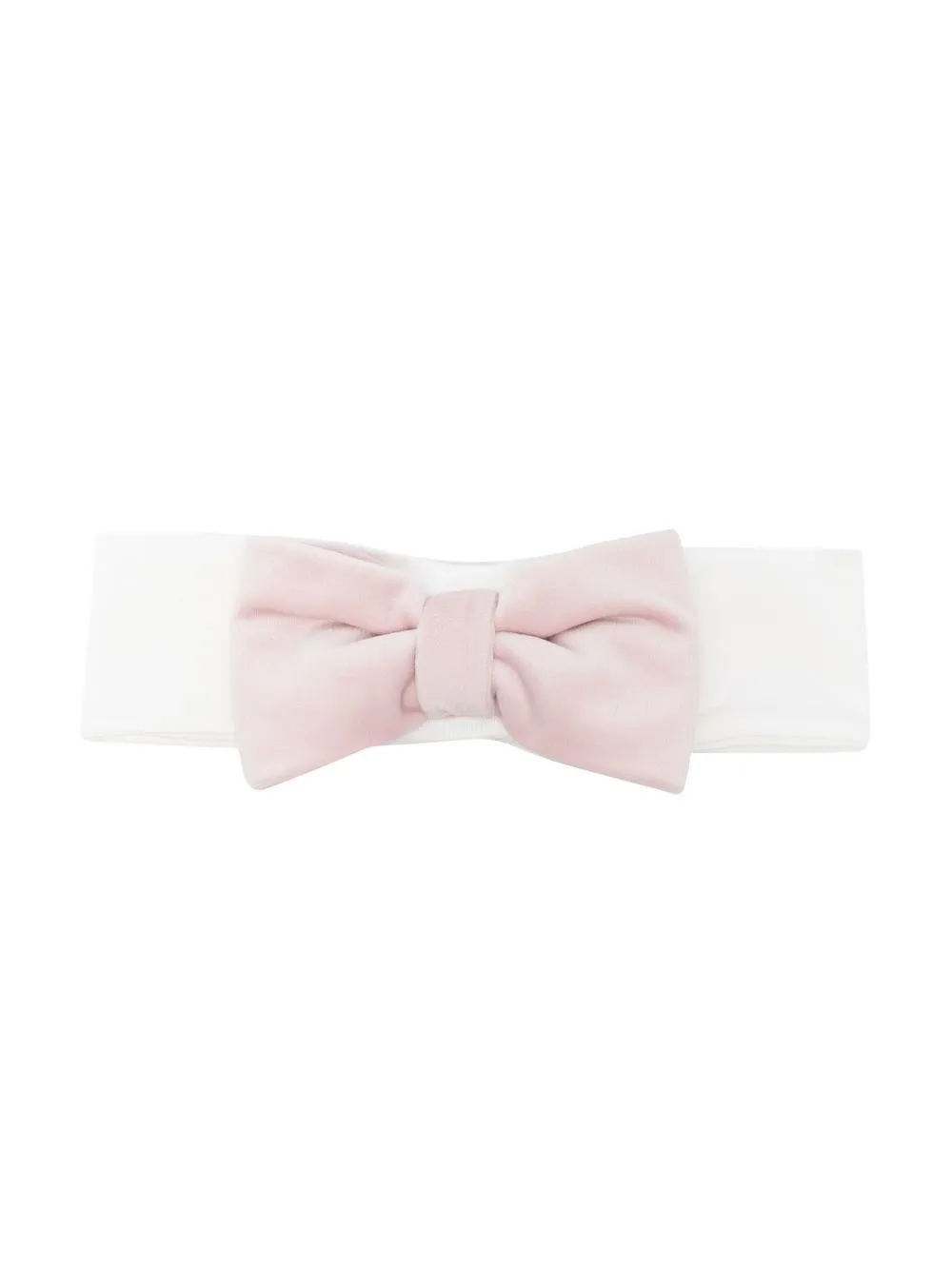 

La Stupenderia bow-front velvet headband - White