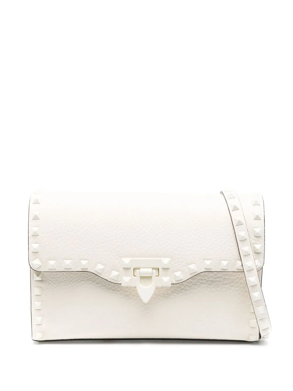 

Valentino Garavani Rockstud leather crossbody bag - Neutrals