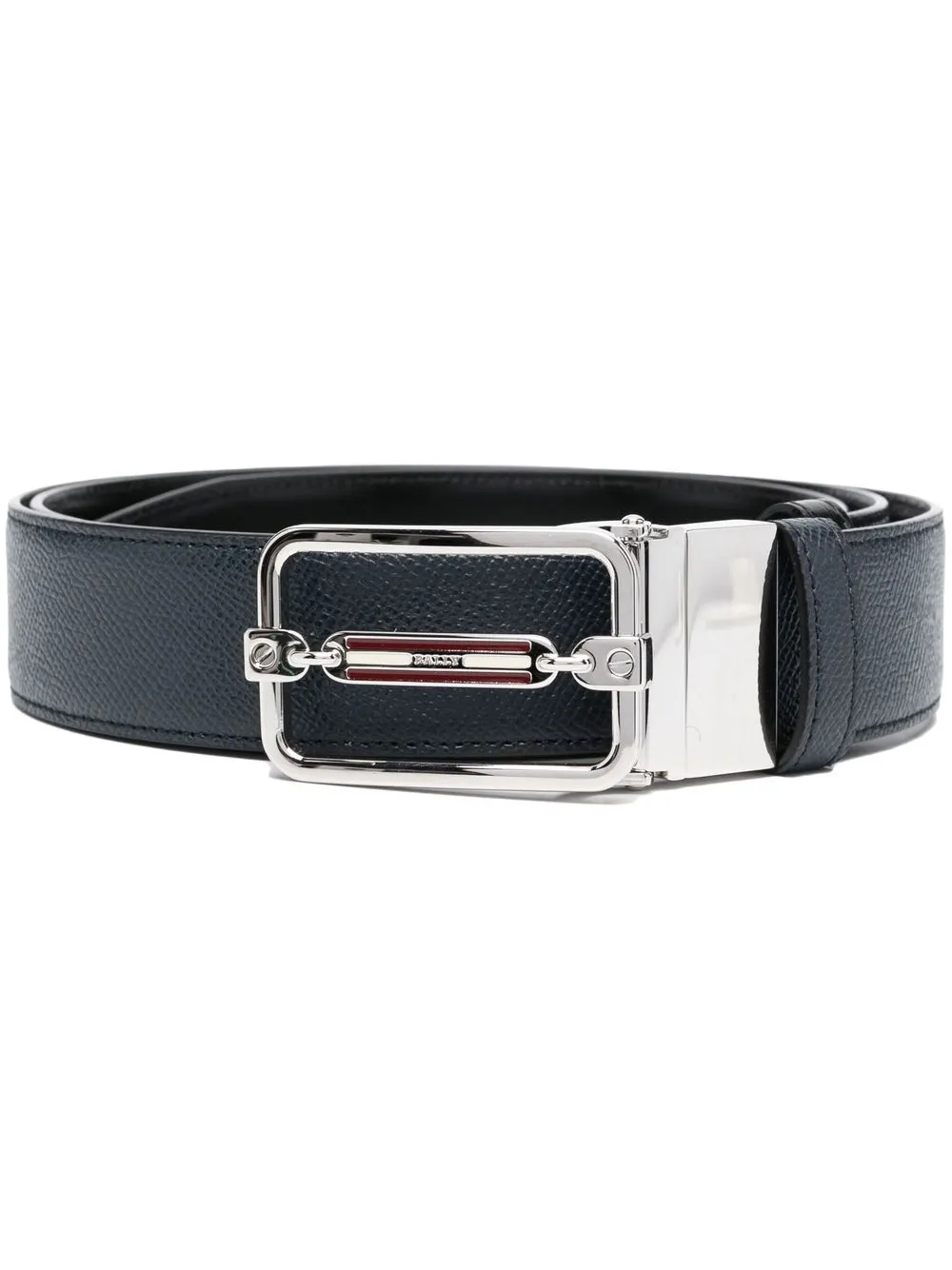 

Bally logo-buckle leather belt - Blue